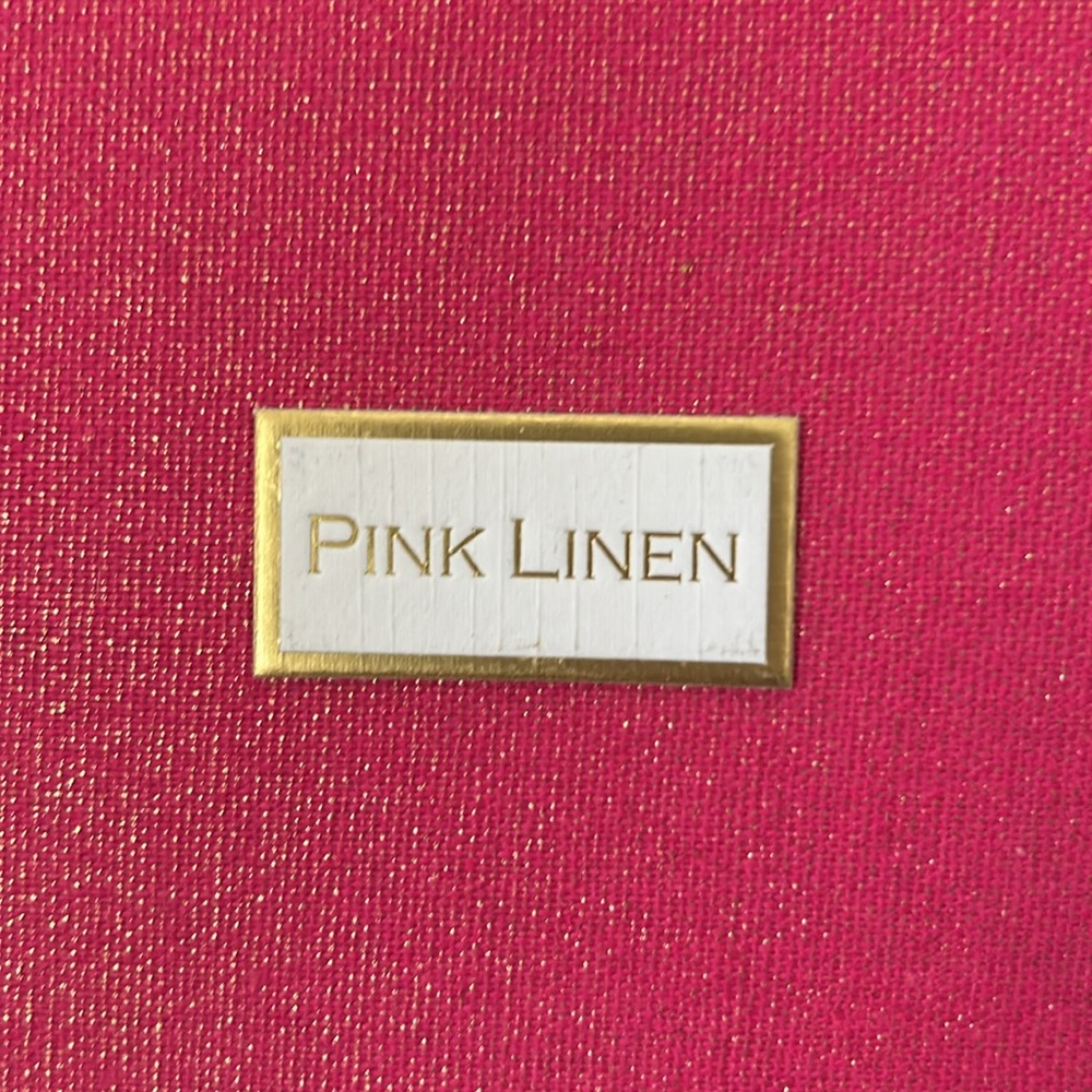 Pink Linen Gold Butterfly Hoop Earrings - Picture 7 of 7